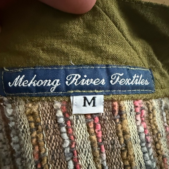 Mekong River Textiles Indigo Dyed Handwoven Kimono Medium - Picture 4 of 5